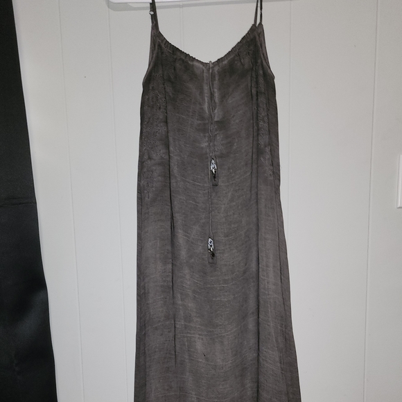 Gorgeous Boho Chic Slate Grey Colored Maxi Dress Small - Picture 11 of 16